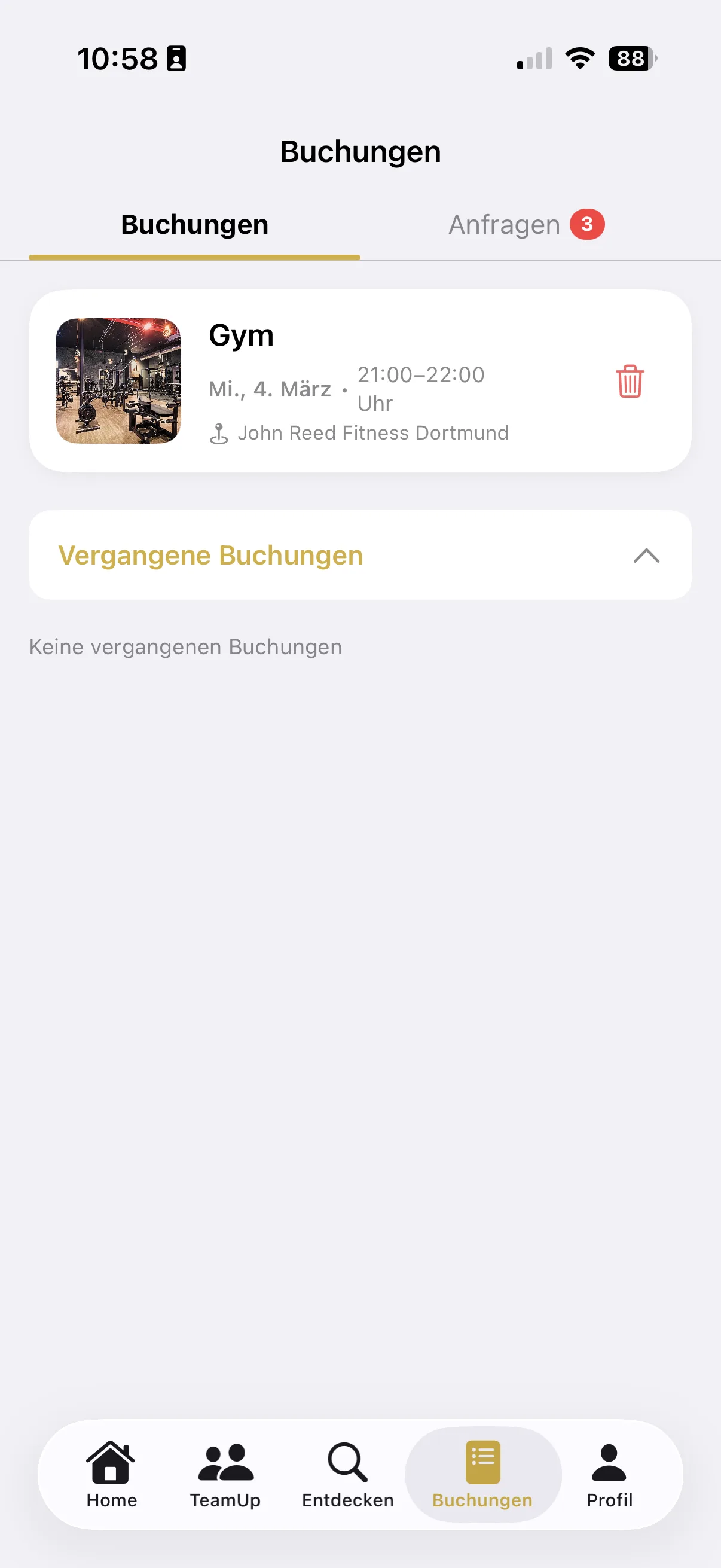 OneClub Verwalten-Screen